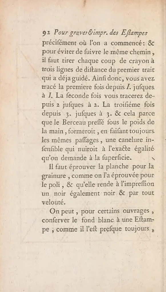 An illustration from L'art d'imprimer les tableaux : traité d'après les ecrits, les opérations & les instructions verbales, 1756, leaf 104
