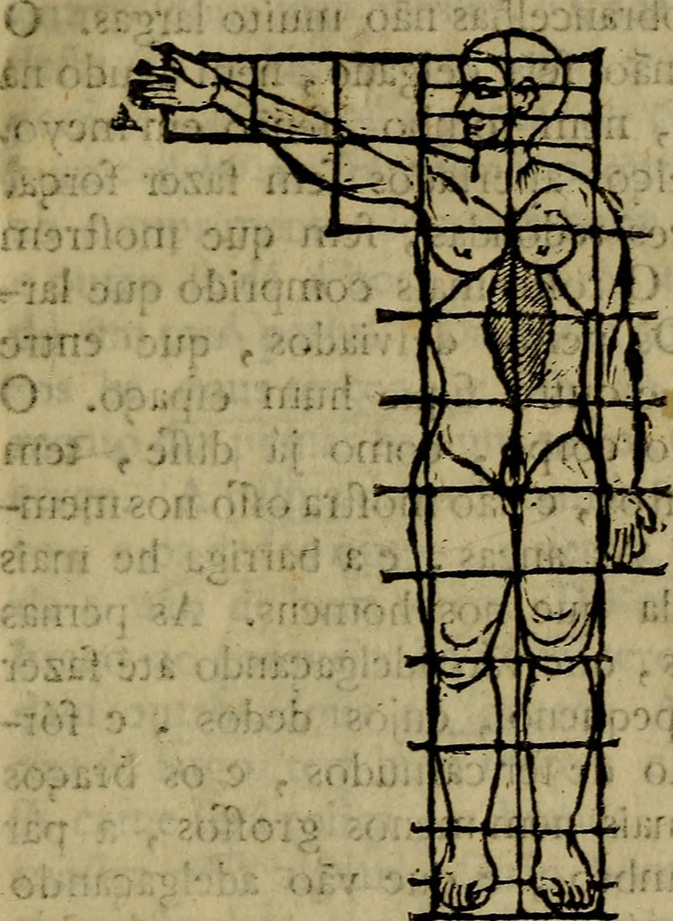 An illustration from Arte da pintura, symmetria, e perspectiva, 1767, leaf 52
