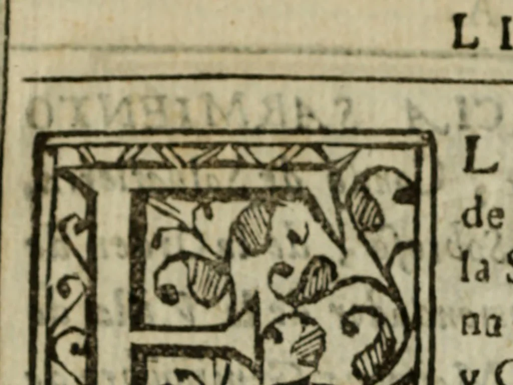 An illustration from Arte de la lengua mexicana con la declaración de las adverbios della.., 1645, leaf 7