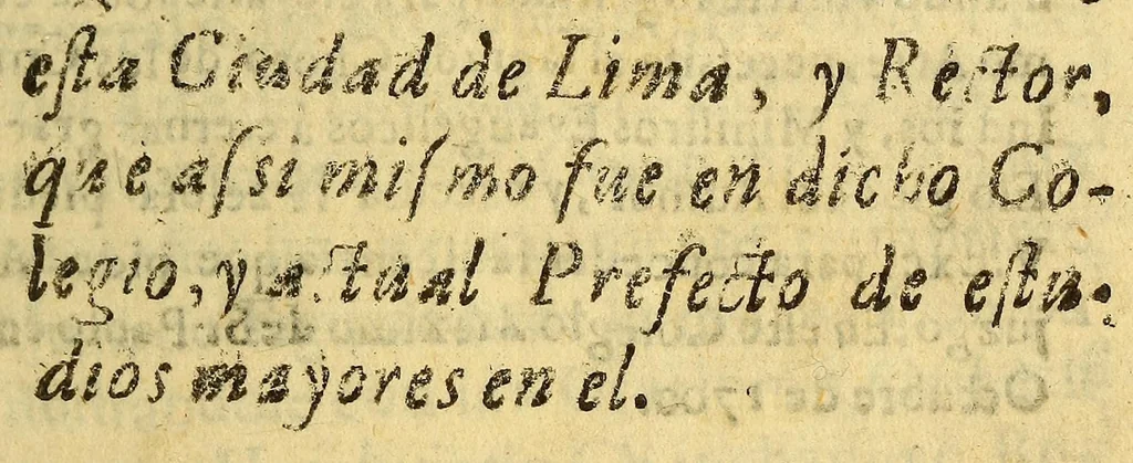 An illustration from Arte de la lengua quichua,, 1700, leaf 13