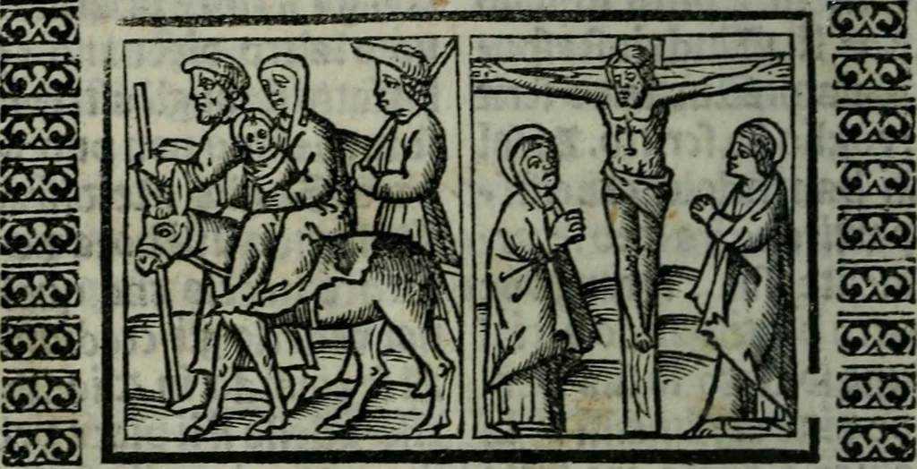 An illustration from Arte del ben psare e cõtemplare la passione del nostro Signor Jesu Christo con vn singular trattato dello imitar di Christo di nouo corretta historiata, 1527, leaf 191