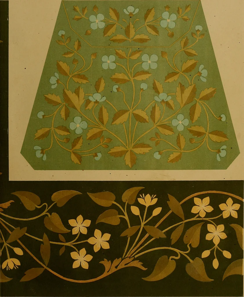 An illustration from Art embroidery: a treatise on the revived practice of decorative needlework, 1878, leaf 104