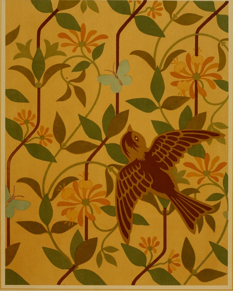 An illustration from Art embroidery: a treatise on the revived practice of decorative needlework, 1878, leaf 108