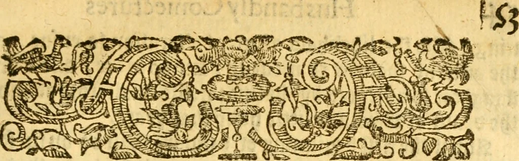 An illustration from The arte of gardening, whereunto is added much necessarie matter, with a number of secrets: and the phisicke helps belonging to each hearb, which are easily prepared. Heer-vnto is annexed two proper treatises, the first intituled The meruailous gouerment, propertie, & benefite of bees, with the rare secrets of the honie and waxe: the other, The yearly coniectures, verie necessary for husband-men. To these is likewise joyned a Treatise of the arte of graffing and planting of trees, 1608, leaf 240