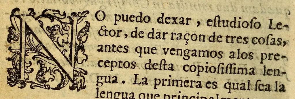 An illustration from Arte y grammatica muy copiosa dela lengua aymara. : Con muchos, y varios modos de hablar para su mayor declaracion con la tabla delos capitulos, y cosas que en ella se contienen. &c., 1603, leaf 16