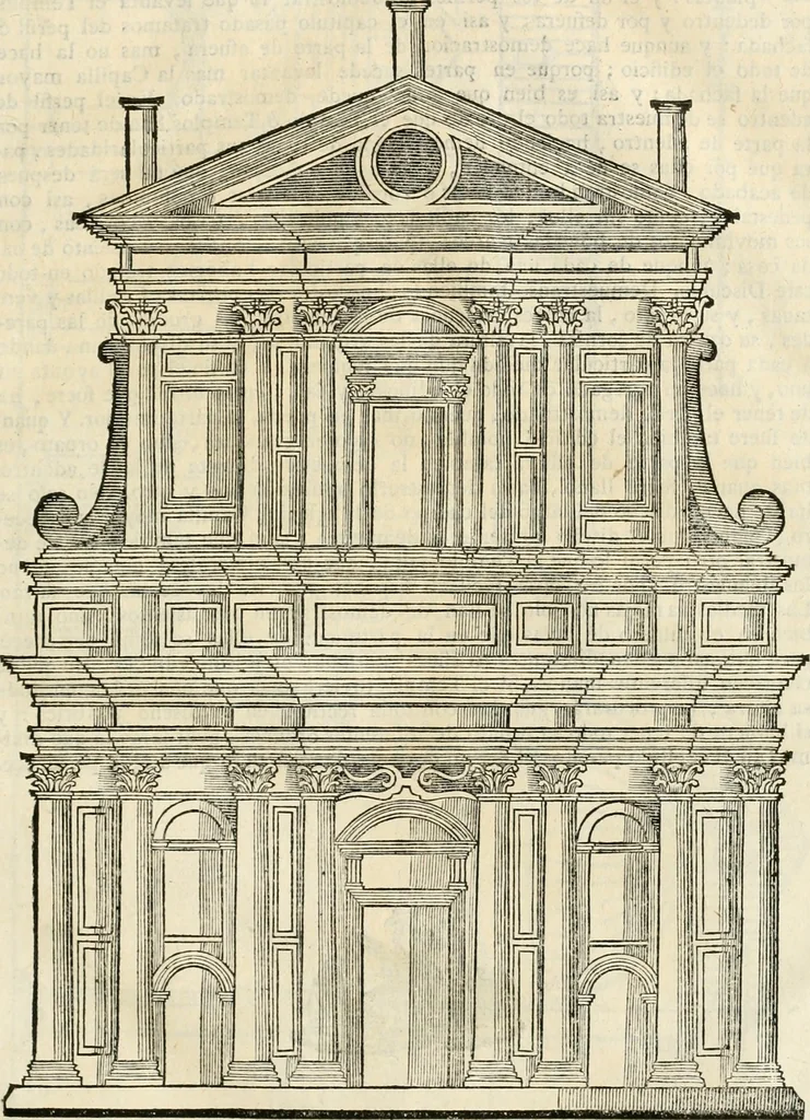An illustration from Arte y uso de arquitectura, 1796, leaf 168