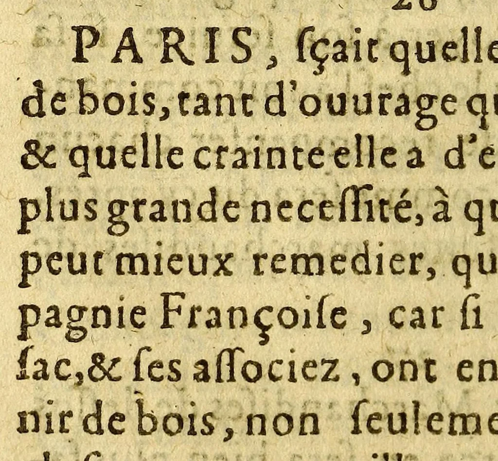 An illustration from Articles, moyens et raisons approuuez par les Estats Generaux, que presente au roy François du Noyer escuyer, sieur de S. Martin, pour la premiere partie de ses propositions & offres, afin d'establir à Paris, pour toute la France, la Royale compagnie fraņoise pour faire le commerce general, tant par mer que par terre, & autres entreprises & amenagemens : laquelle compagnie sera regie & gouuernée par des directeurs qui seront pris & choisis de personnes notables des premiers qui entreront en icelle : auec Messieurs les preuost des marchands & escheuins de ladite ville : & tout ainsi qu'il se practique és compagnies estrangeres, à l'instar desquelles elles sera formée, 1616, leaf 26