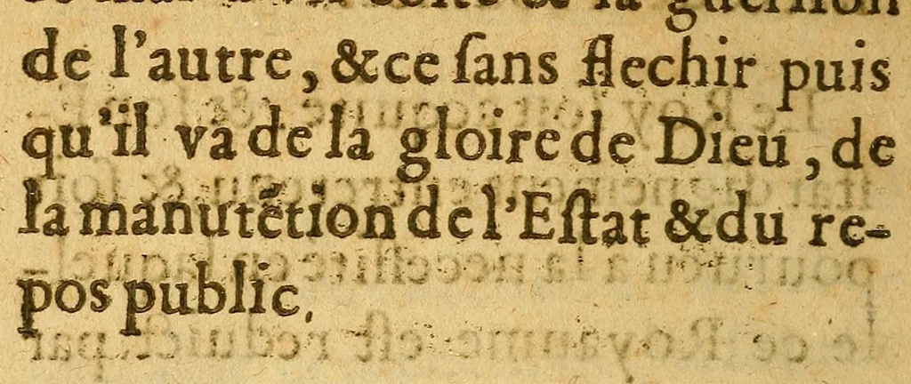 An illustration from Articles povr proposer avx estatz et faire passer en loy fondamentalle du Royaume, 1588, leaf 24
