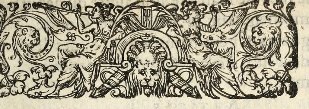 An illustration from Articles, resolus et accordez à Nerac, en la conference de la royne mere du roy, assistee d'aucuns princes & seigneurs du Conseil priué du roy : auec le roy de Nauarre aussi assisté d'autres seigneurs & gentils hommes, & des deputez de ceux de la religion pretenduë reformée., 1581, leaf 3
