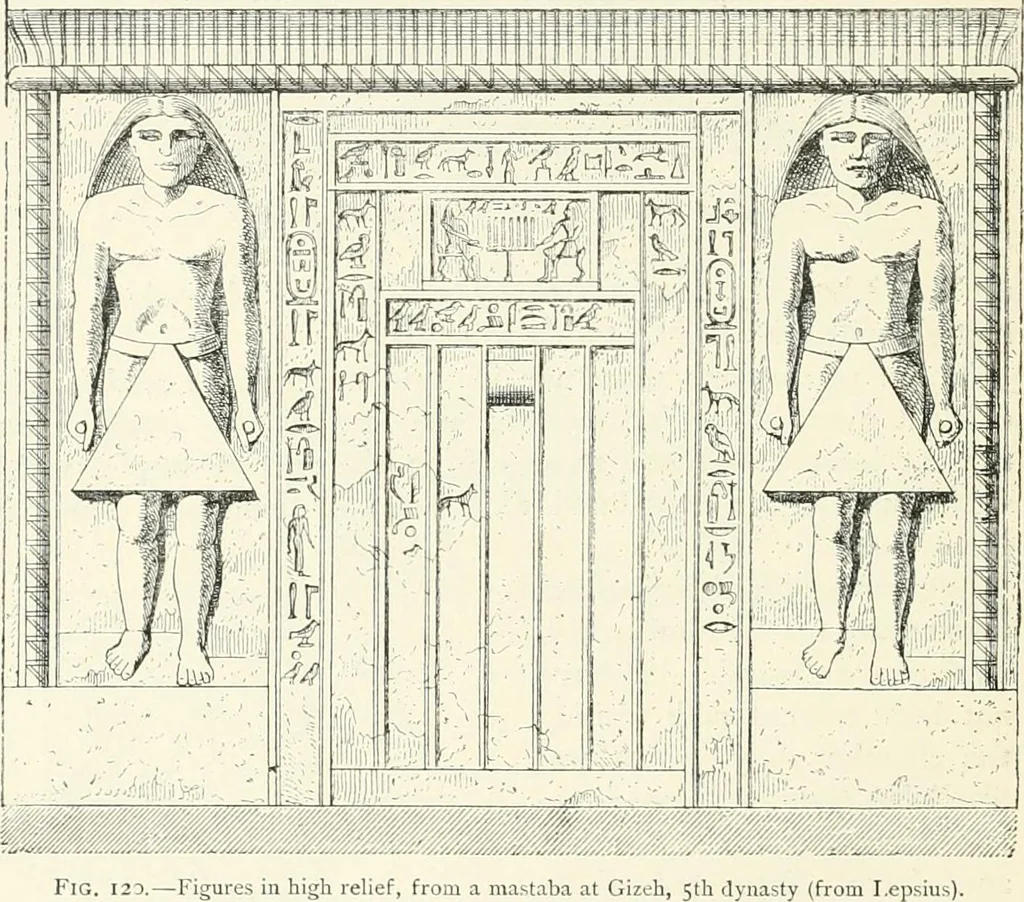 An illustration from A history of art in ancient Egypt, 1883, leaf 271