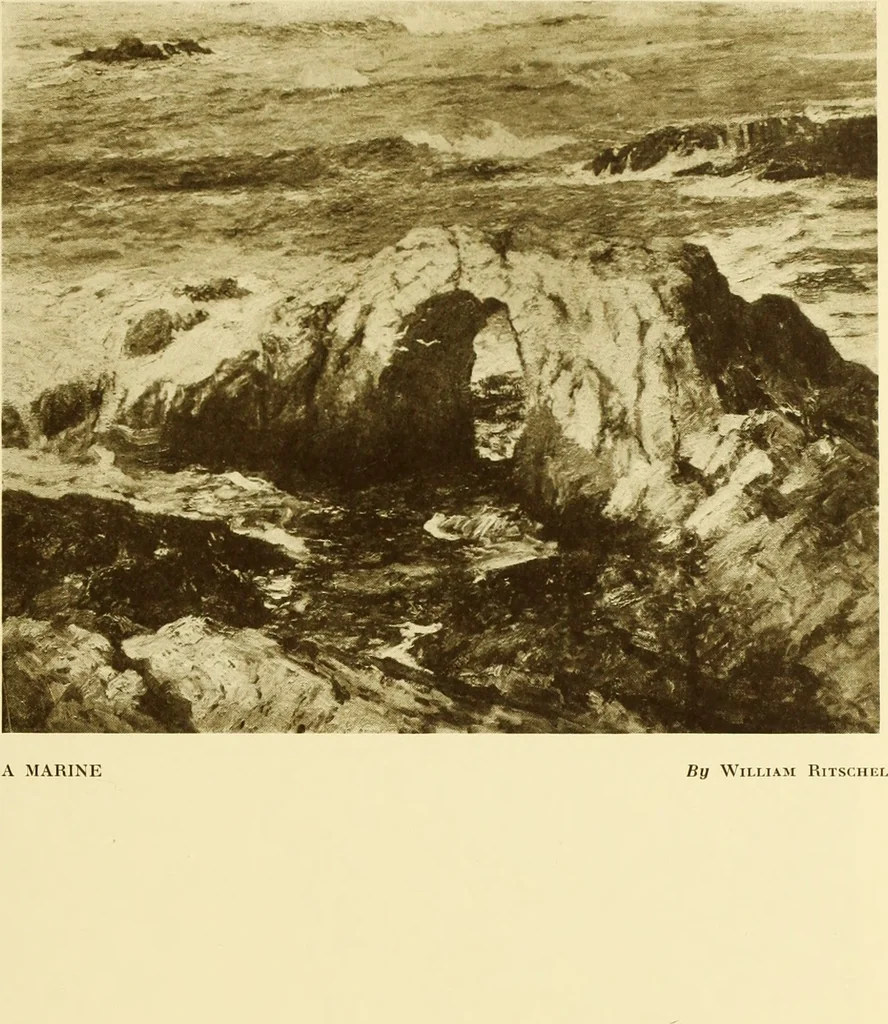 An illustration from Art in California : a survey of American art with special reference to Californian painting, sculpture and architecture past and present, particularly as those arts were represented at the Panama-Pacific International Exposition : being essays and articles by the following contributors, 1916, leaf 186