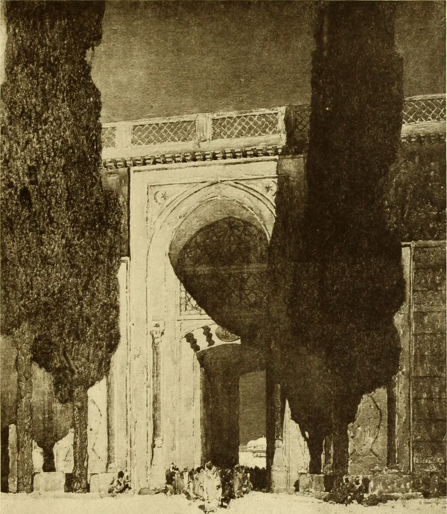 An illustration from Art in California : a survey of American art with special reference to Californian painting, sculpture and architecture past and present, particularly as those arts were represented at the Panama-Pacific International Exposition : being essays and articles by the following contributors, 1916, leaf 238