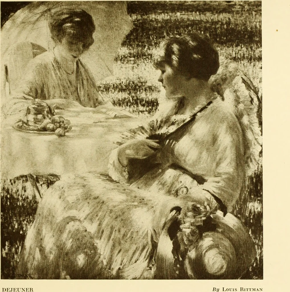 An illustration from Art in California : a survey of American art with special reference to Californian painting, sculpture and architecture past and present, particularly as those arts were represented at the Panama-Pacific International Exposition : being essays and articles by the following contributors, 1916, leaf 248