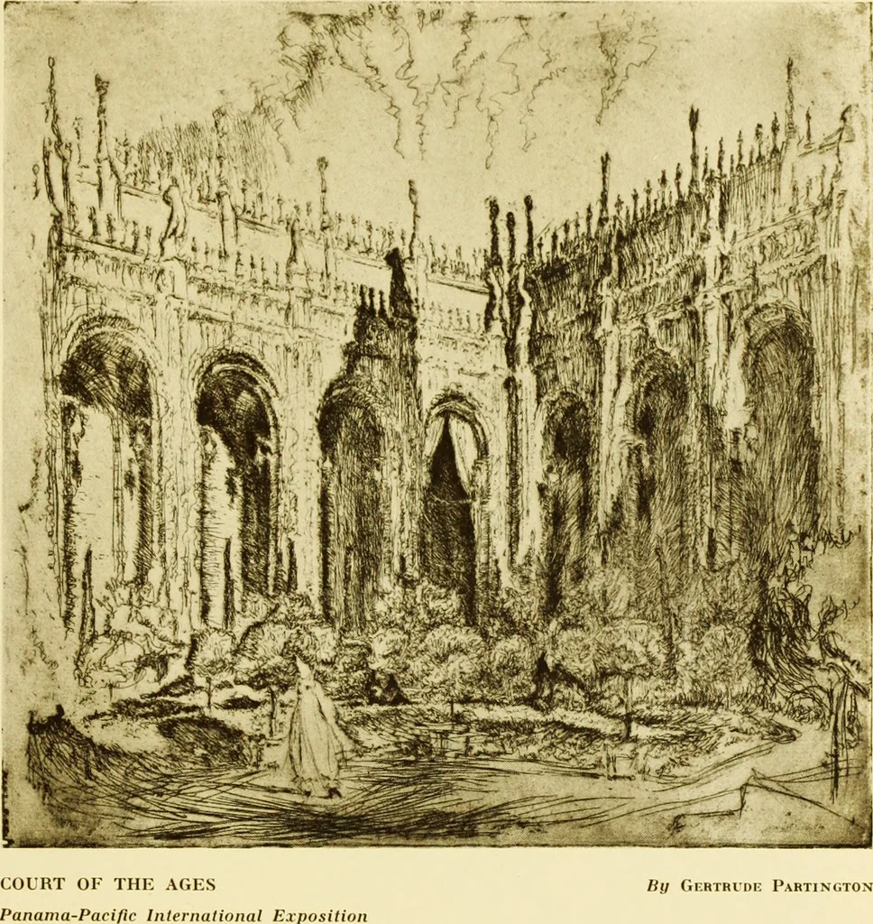 An illustration from Art in California : a survey of American art with special reference to Californian painting, sculpture and architecture past and present, particularly as those arts were represented at the Panama-Pacific International Exposition : being essays and articles by the following contributors, 1916, leaf 482