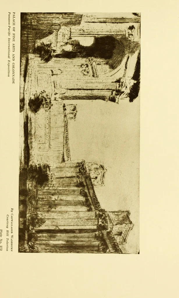 An illustration from Art in California : a survey of American art with special reference to Californian painting, sculpture and architecture past and present, particularly as those arts were represented at the Panama-Pacific International Exposition : being essays and articles by the following contributors, 1916, leaf 536