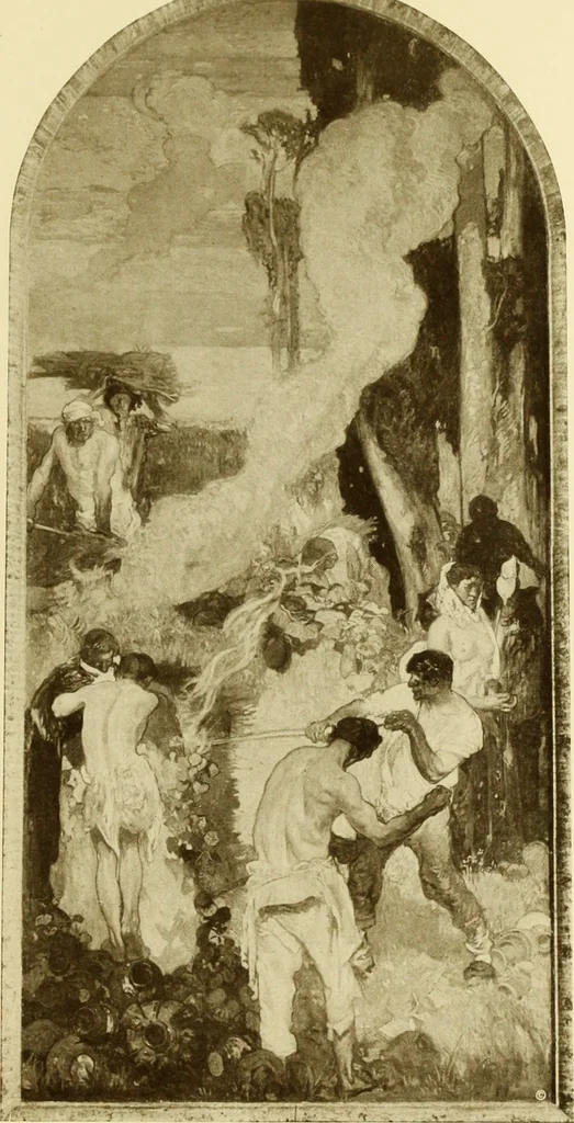 An illustration from Art in California : a survey of American art with special reference to Californian painting, sculpture and architecture past and present, particularly as those arts were represented at the Panama-Pacific International Exposition : being essays and articles by the following contributors, 1916, leaf 554