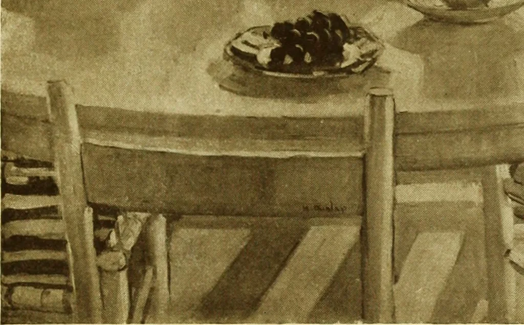 An illustration from Art in California : a survey of American art with special reference to Californian painting, sculpture and architecture past and present, particularly as those arts were represented at the Panama-Pacific International Exposition : being essays and articles by the following contributors, 1916, leaf 86
