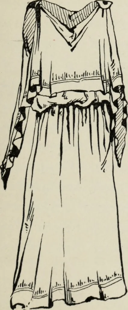 An illustration from Art in costume design; practical suggestions for those interested in art, sewing, history and literature, 1920, leaf 66
