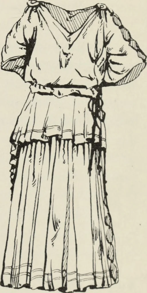 An illustration from Art in costume design; practical suggestions for those interested in art, sewing, history and literature, 1920, leaf 66