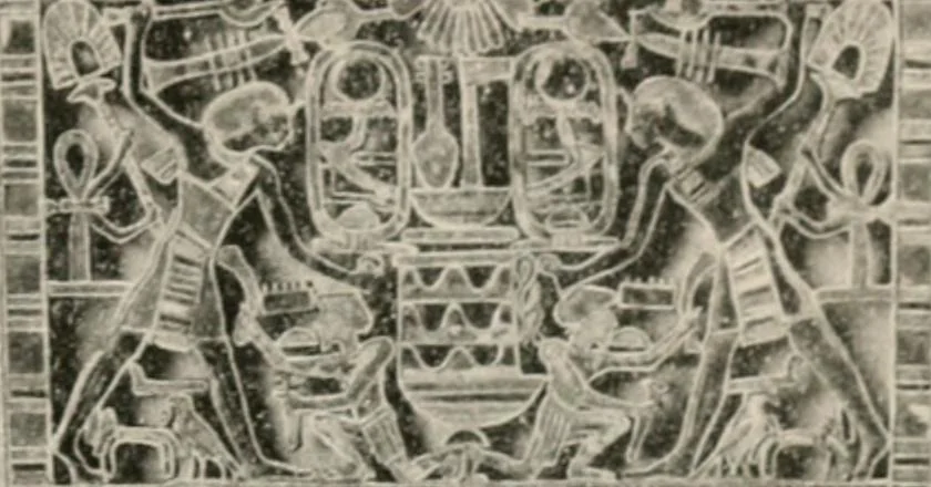An illustration from Art in Egypt, 1912, leaf 140