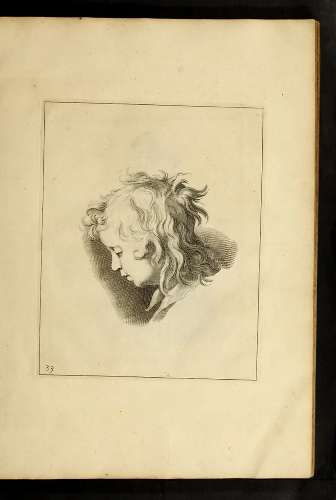An illustration from Artis Apelleae : liber hic, studiosa juventus, aptata ingenio fert rudimenta tuo : hos duce carpe viam, membratim tota figura discitur, his gradibus scandere ad alta dabit, 1650, leaf 91
