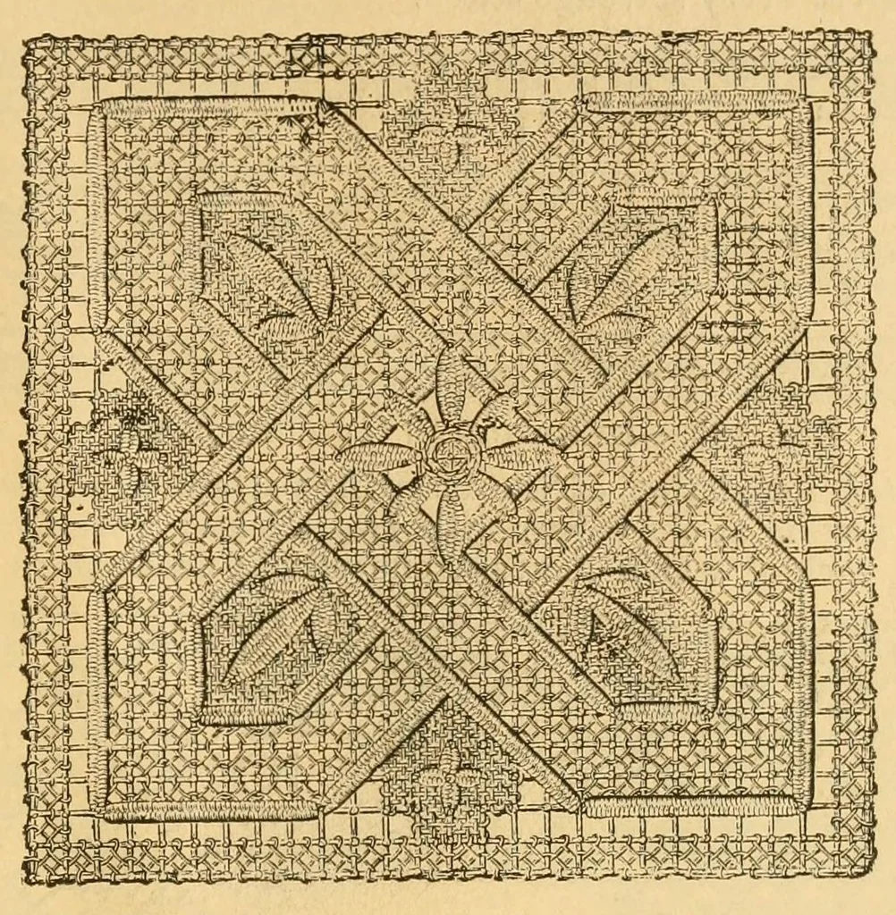 An illustration from Artistic embroidery; containing practical instructions in the ornamental branches of needlework, 1880, leaf 129