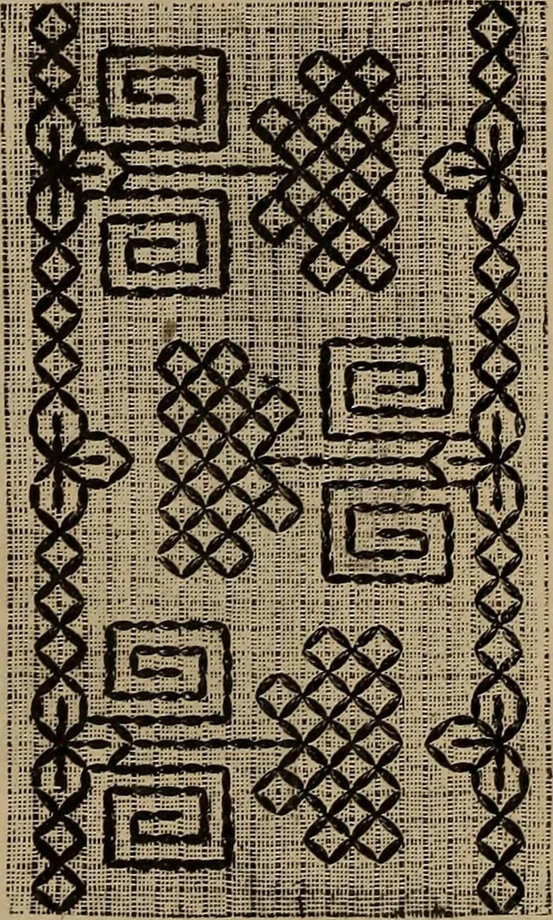 An illustration from Artistic embroidery : containing practical instructions in the ornamental branches of needlework, 1880, leaf 100