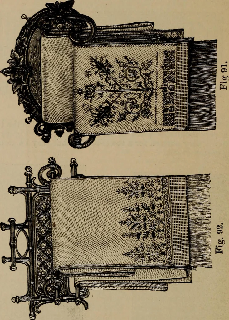 An illustration from Artistic embroidery : containing practical instructions in the ornamental branches of needlework, 1880, leaf 101