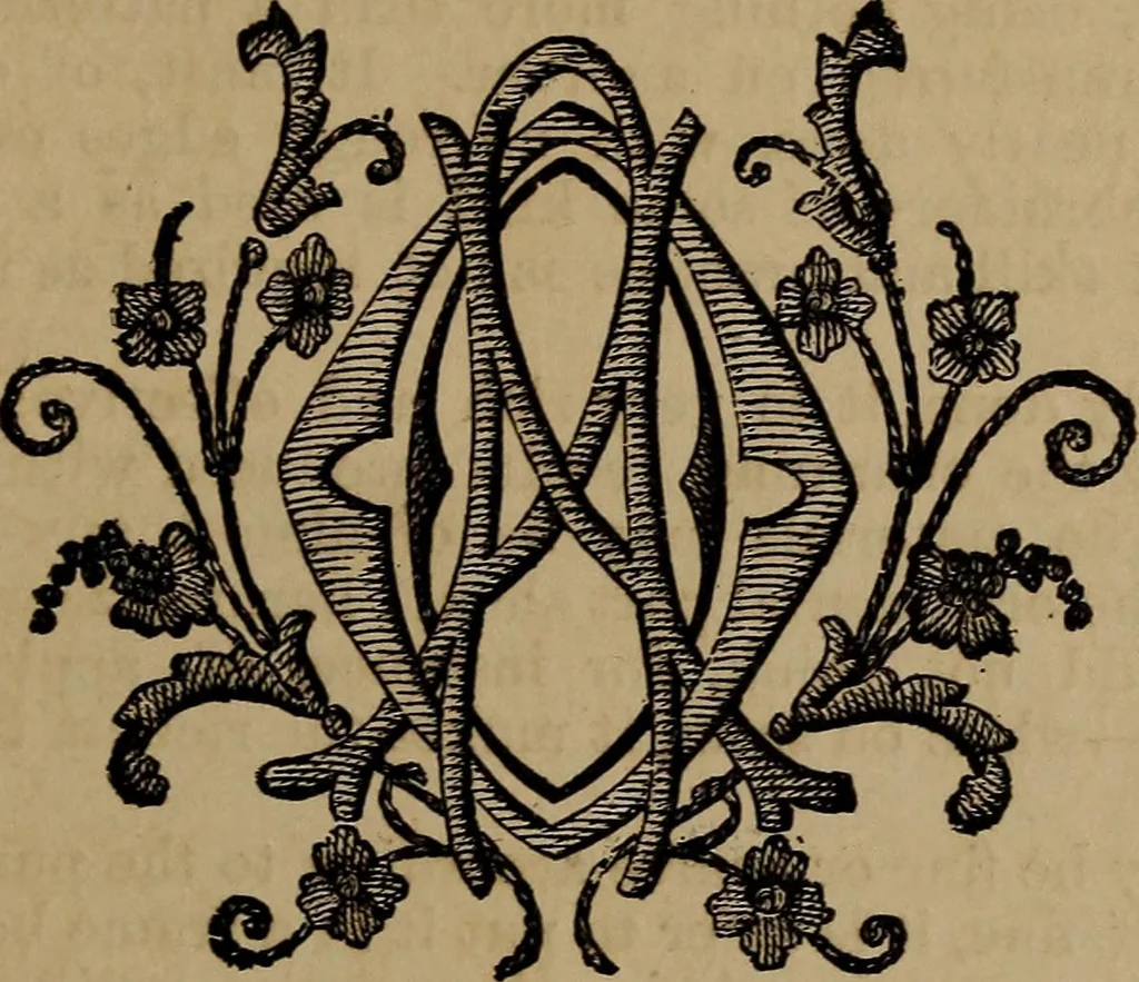 An illustration from Artistic embroidery : containing practical instructions in the ornamental branches of needlework, 1880, leaf 68