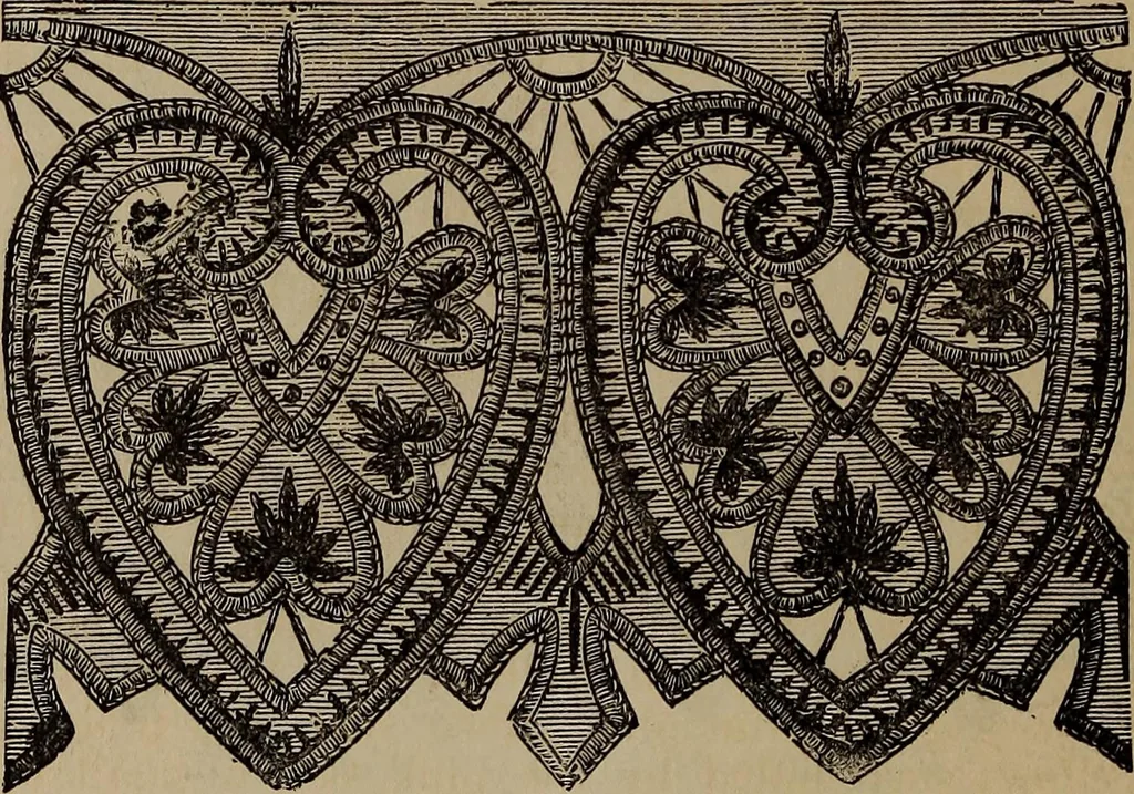 An illustration from Artistic embroidery : containing practical instructions in the ornamental branches of needlework, 1880, leaf 81