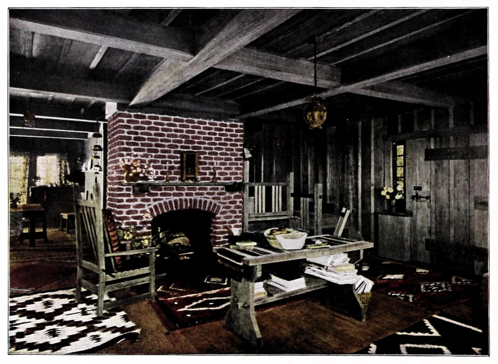 An illustration from Artistic interiors for homes : National Lead Company, New York, Boston, Buffalo, Chicago, Cincinnati, Cleveland, Philadelphia, Pittsburgh, St. Louis., 1909, leaf 12