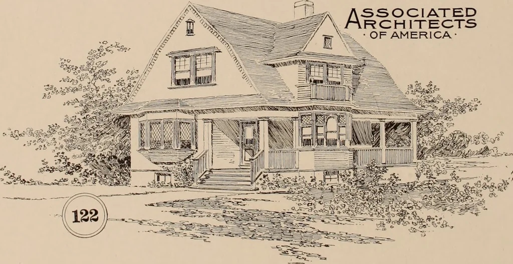 An illustration from Artistic modern homes : book number two., 1902, leaf 57