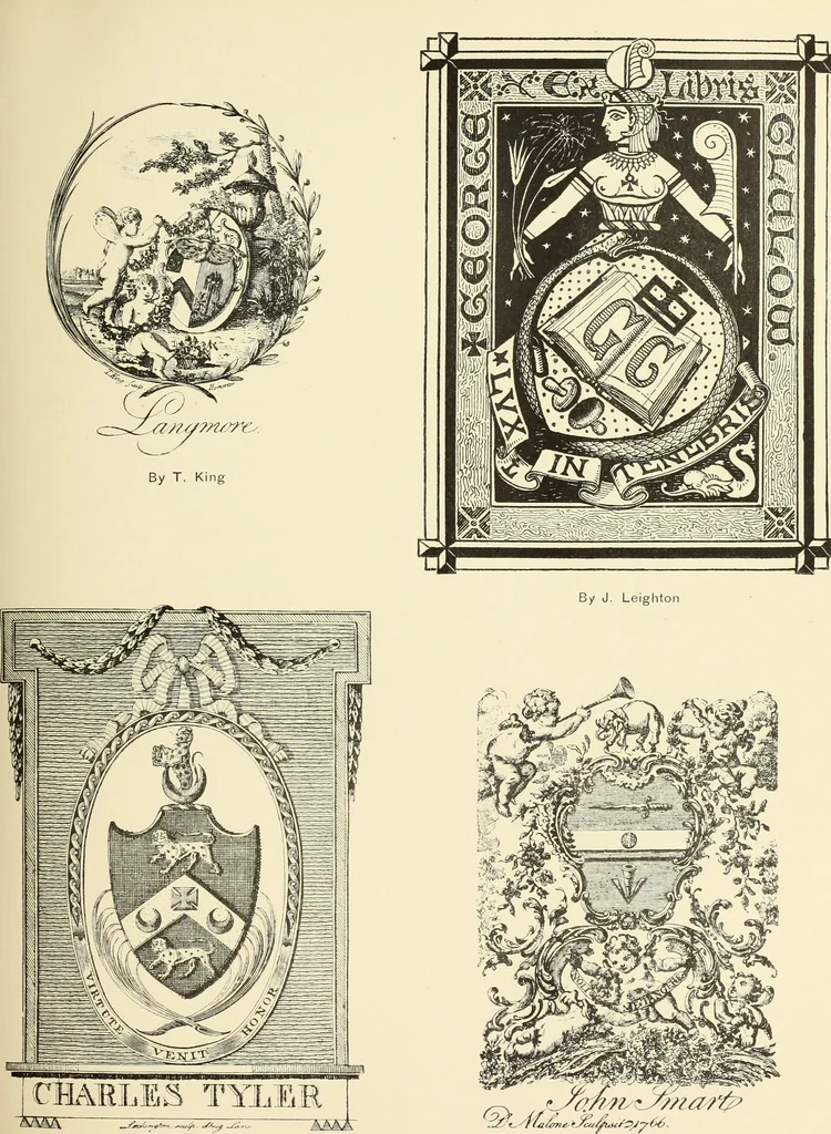 An illustration from Artists and engravers of British and American book plates : a book of reference for book plate and print collectors, 1897, leaf 104