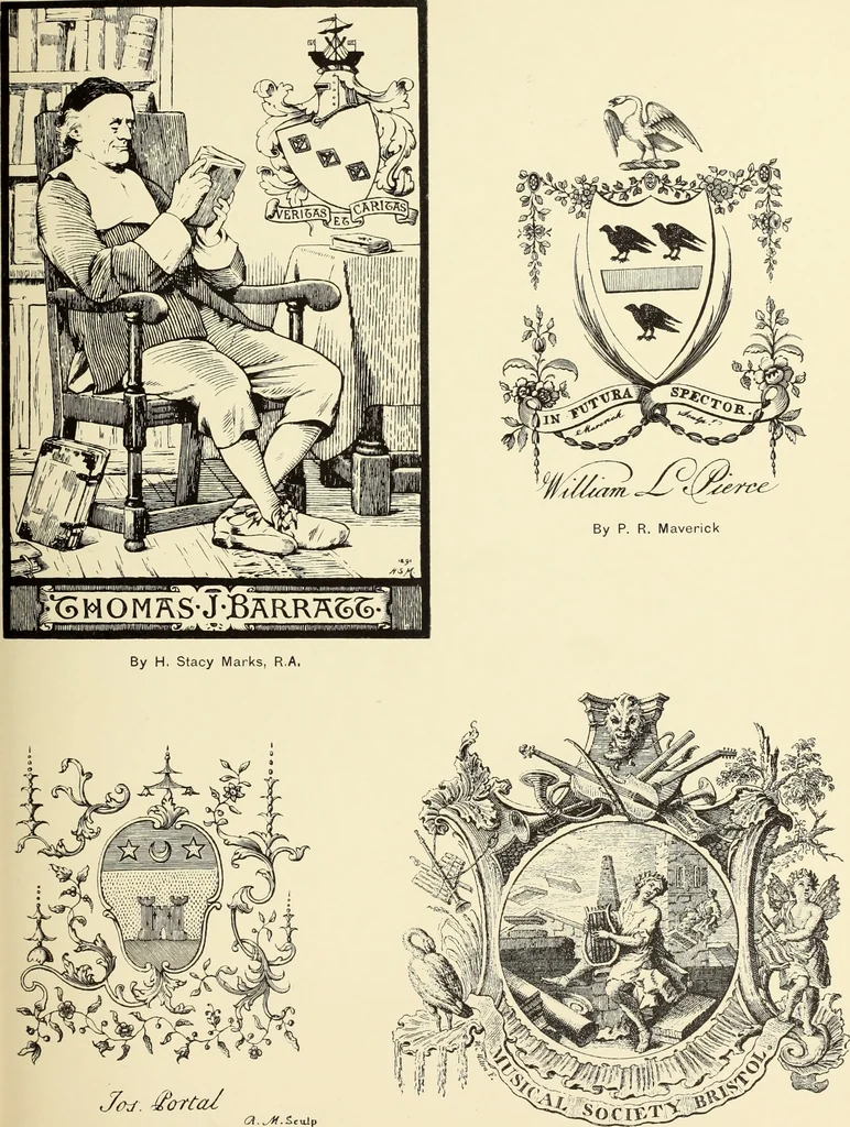 An illustration from Artists and engravers of British and American book plates : a book of reference for book plate and print collectors, 1897, leaf 114