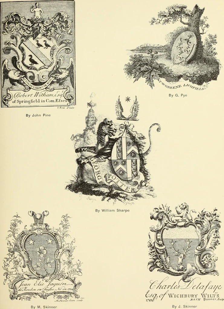 An illustration from Artists and engravers of British and American book plates : a book of reference for book plate and print collectors, 1897, leaf 144