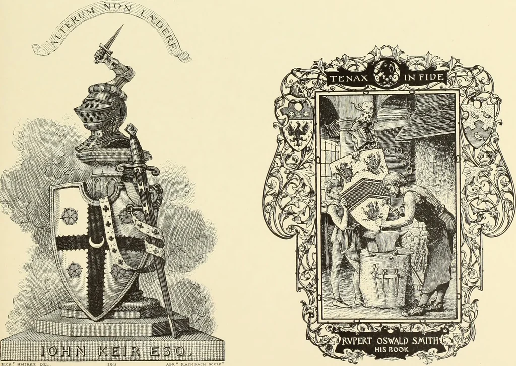An illustration from Artists and engravers of British and American book plates : a book of reference for book plate and print collectors, 1897, leaf 158