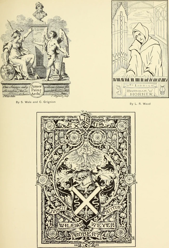 An illustration from Artists and engravers of British and American book plates : a book of reference for book plate and print collectors, 1897, leaf 172