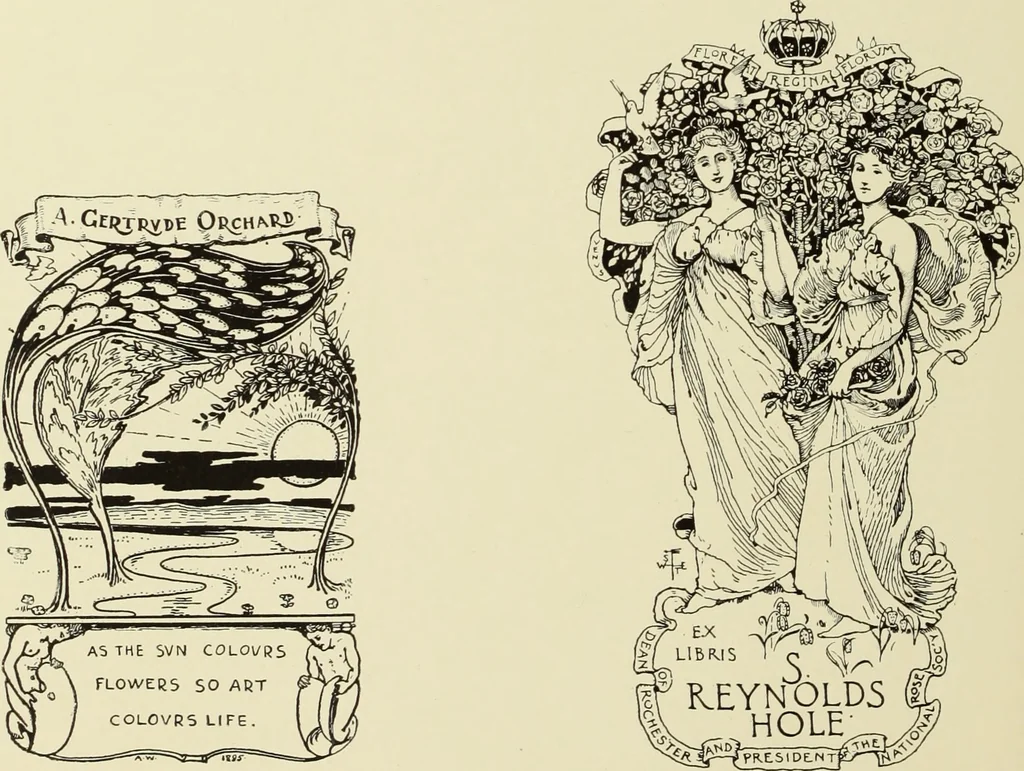 An illustration from Artists and engravers of British and American book plates : a book of reference for book plate and print collectors, 1897, leaf 177