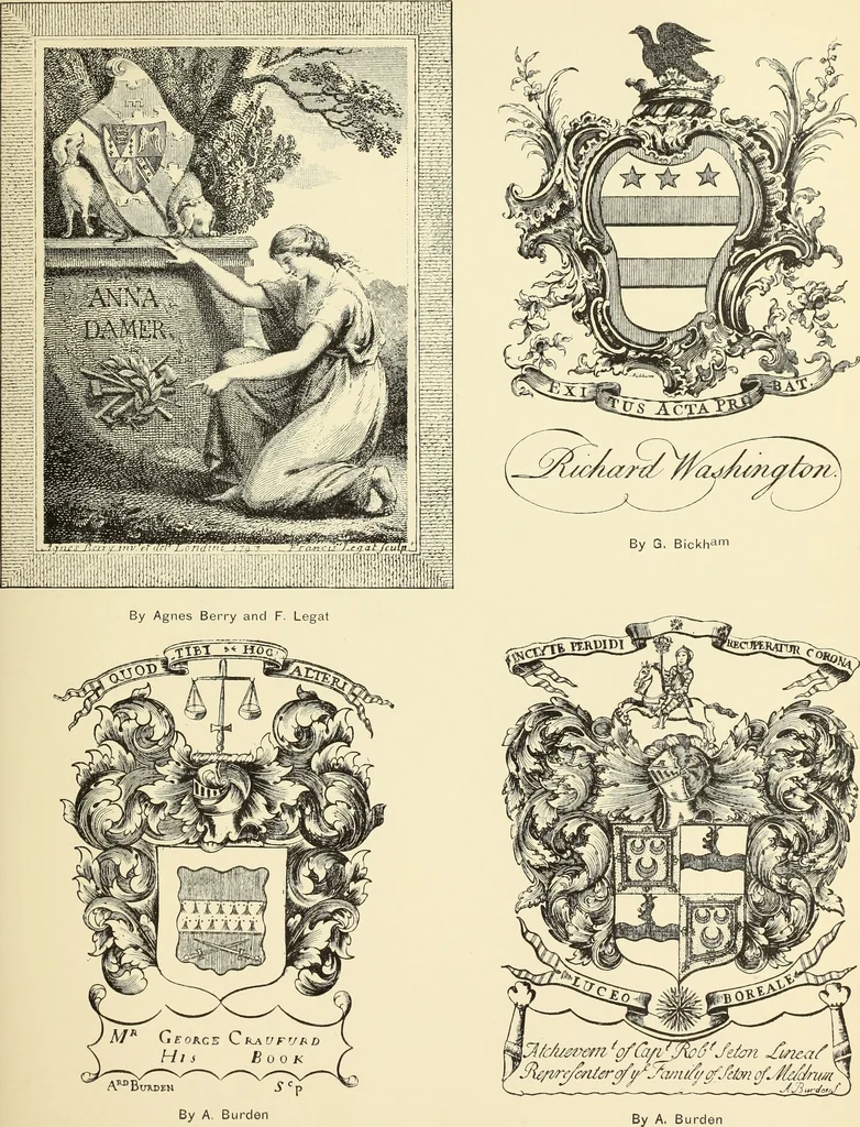 An illustration from Artists and engravers of British and American book plates : a book of reference for book plate and print collectors, 1897, leaf 34