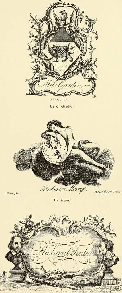 An illustration from Artists and engravers of British and American book plates : a book of reference for book plate and print collectors, 1897, leaf 72