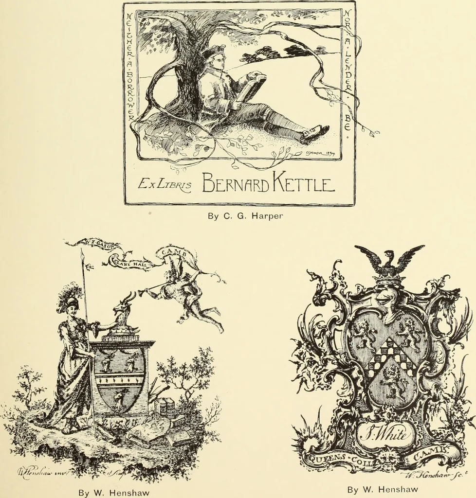 An illustration from Artists and engravers of British and American book plates : a book of reference for book plate and print collectors, 1897, leaf 80