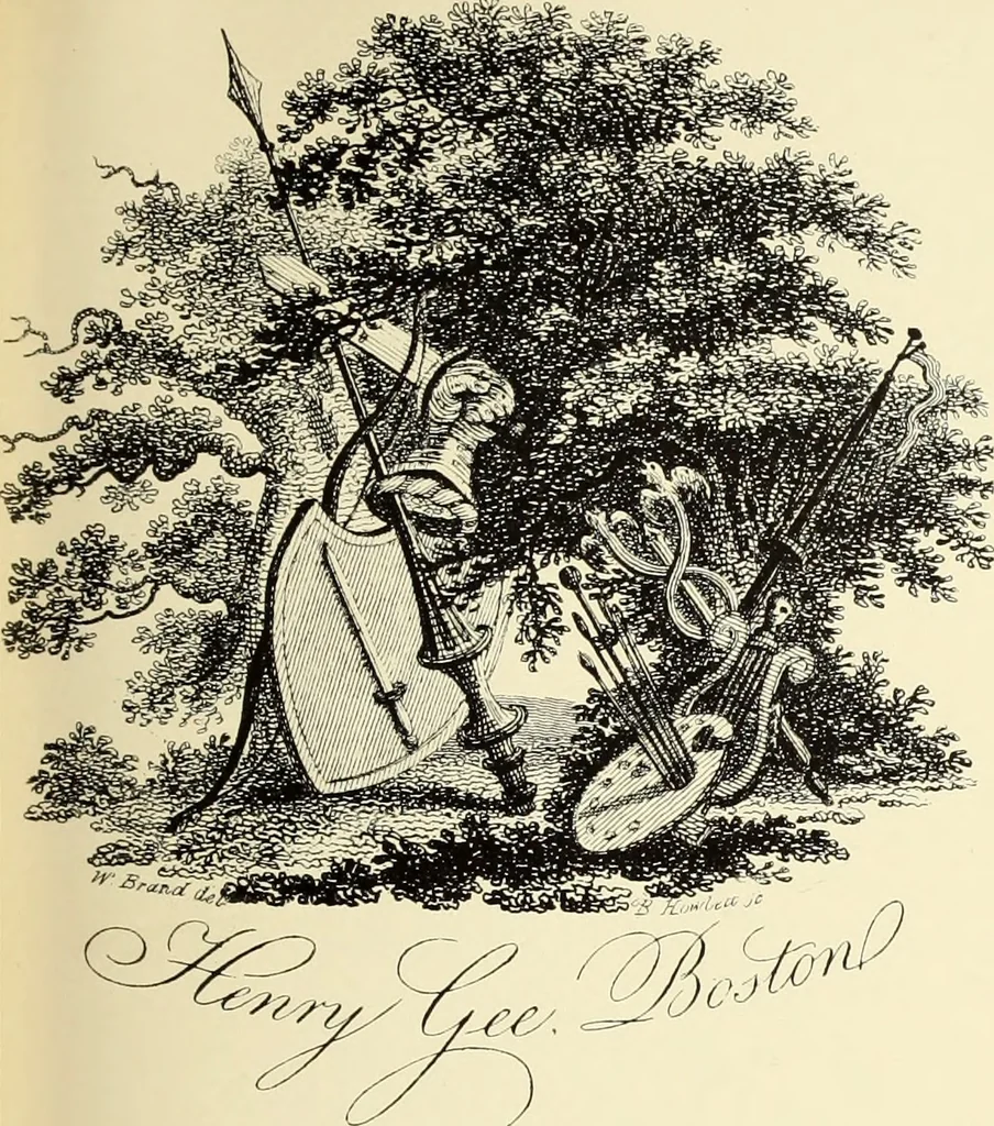 An illustration from Artists and engravers of British and American book plates : a book of reference for book plate and print collectors, 1897, leaf 90