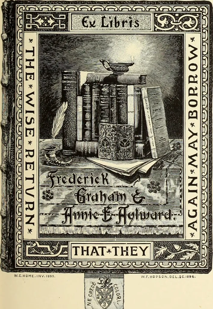 An illustration from Artists and engravers of British and American book plates : a book of reference for book plate and print collectors, 1897, leaf 90