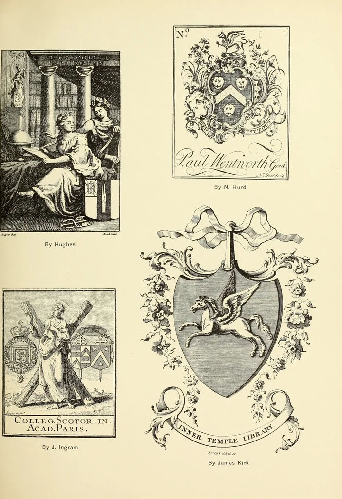 An illustration from Artists and engravers of British and American book plates : a book of reference for book plate and print collectors, 1897, leaf 94