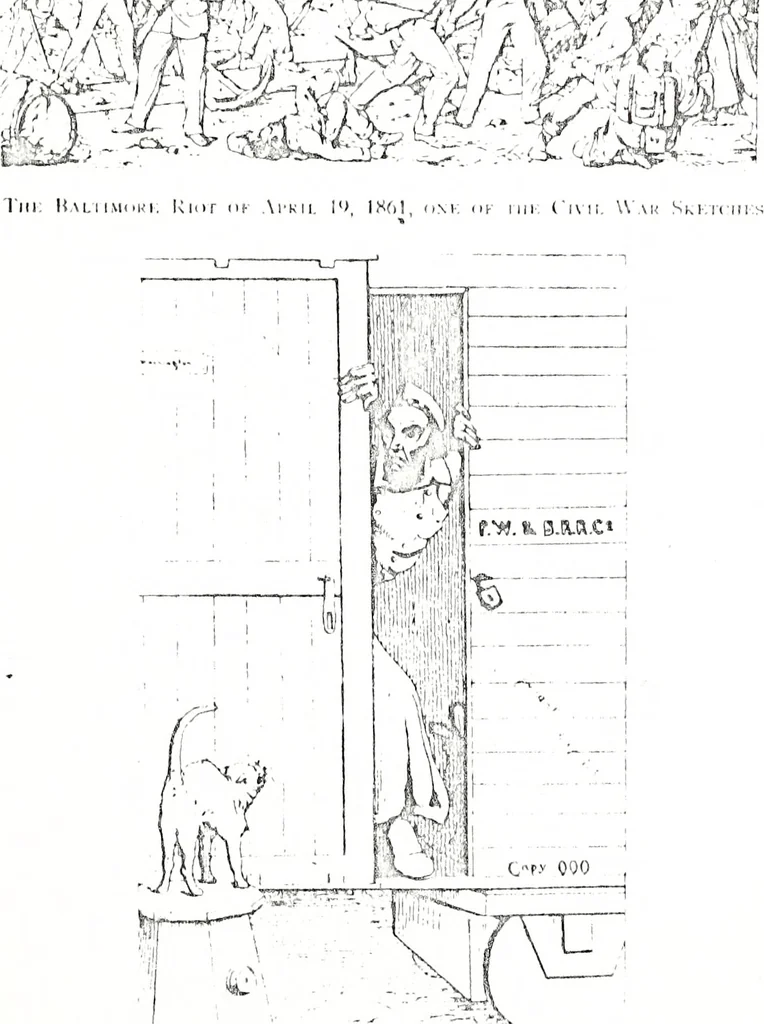 An illustration from Artists of Abraham Lincoln portraits, 1863, leaf 142