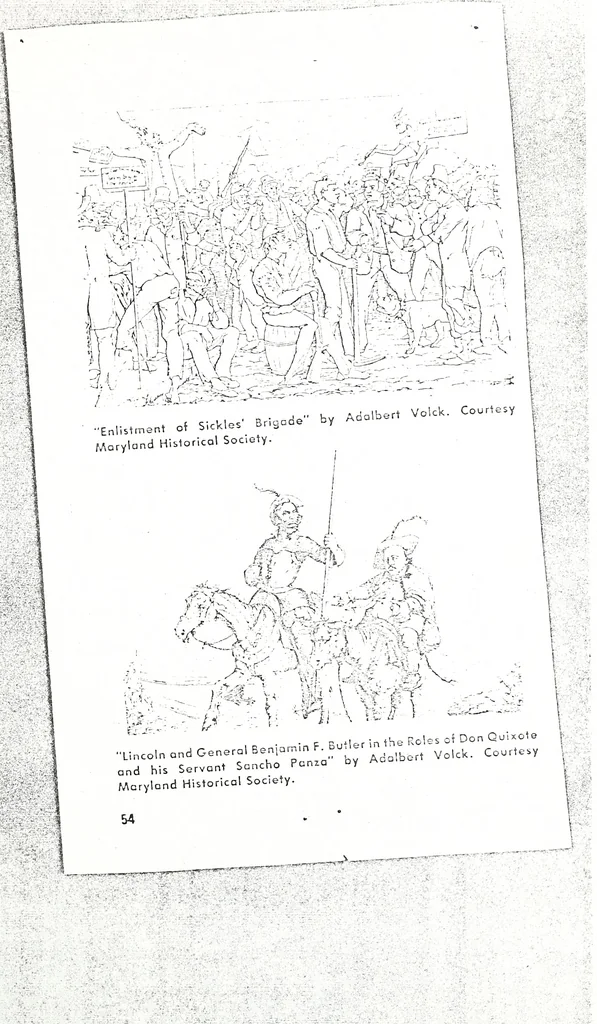 An illustration from Artists of Abraham Lincoln portraits, 1863, leaf 204
