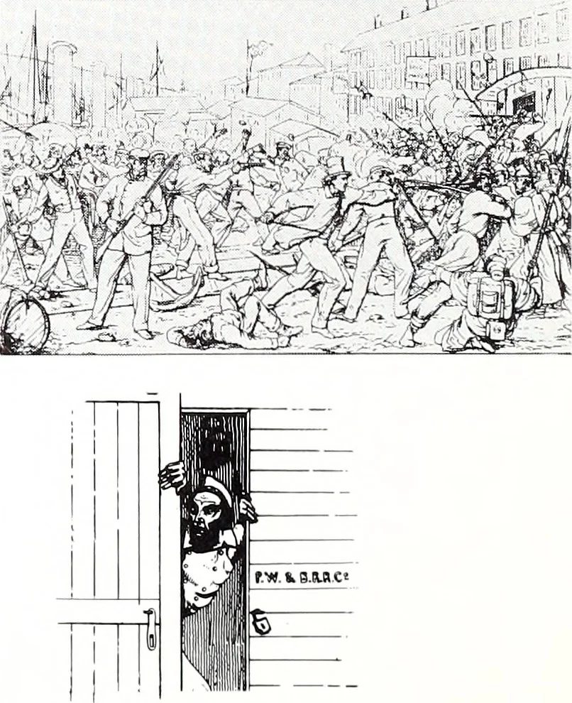 An illustration from Artists of Abraham Lincoln portraits, 1863, leaf 55