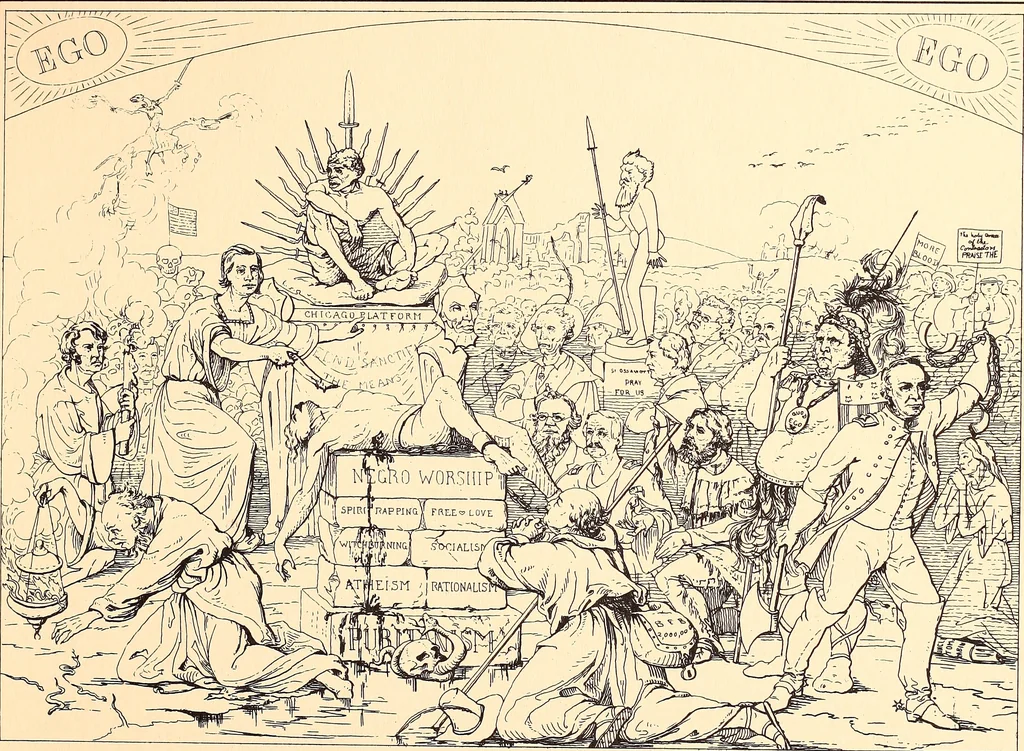 An illustration from Artists of Abraham Lincoln portraits, 1863, leaf 60
