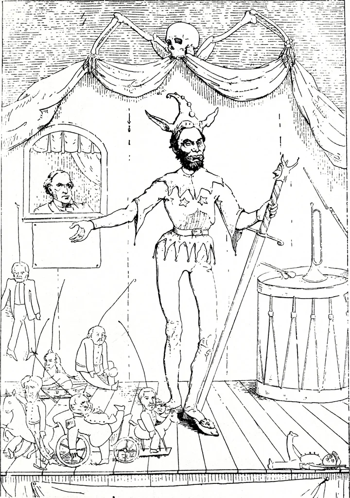 An illustration from Artists of Abraham Lincoln portraits, 1863, leaf 80
