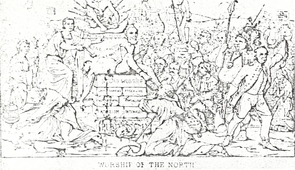 An illustration from Artists of Abraham Lincoln portraits, 1863, leaf 88